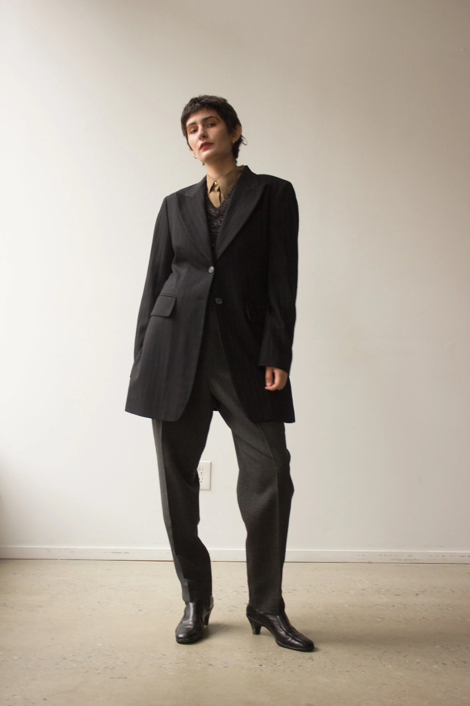 1990s DKNY Donna Karan Pinstriped Suit — Wayward Collection